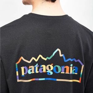Patagonia Short-Sleeve T-Shirt with back Logo size men’s small black planet logo